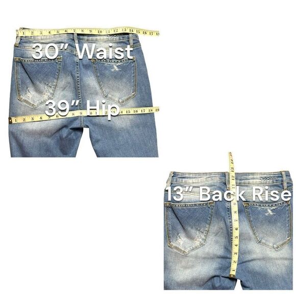 ❌❌NOT FOR SALE Vigoss Tomboy Thompson Distressed Denim Jeans Sz 29 - Picture 11 of 12